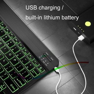 78 teclas Teclado inalámbrico retroiluminado colorido RGB de 10 pulgadas para teléfono móvil/tableta - Product Image 6