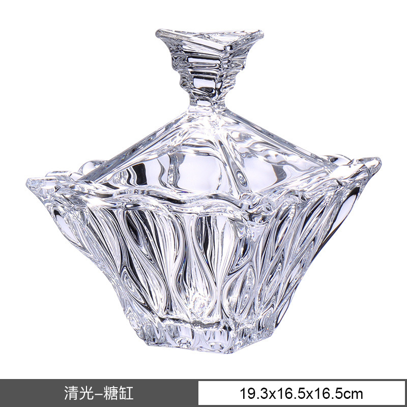 Ocean Square Clear Gloss Sugar Jar