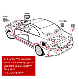 Kit de Radar de estacionamiento automático con pantalla LED, sistema Detector de Monitor de marcha atrás, 8 sensores - Product Image 6