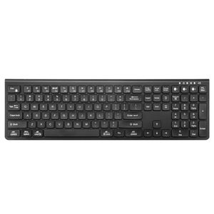 104 Keys Full Size <strong>Keyboard</strong> 2.4G Wireless <strong>Keyboard</strong> With 3- Device Sync Hot Swap <strong>Keyboard</strong> for Laptop Notebook iPad - Product Image 6