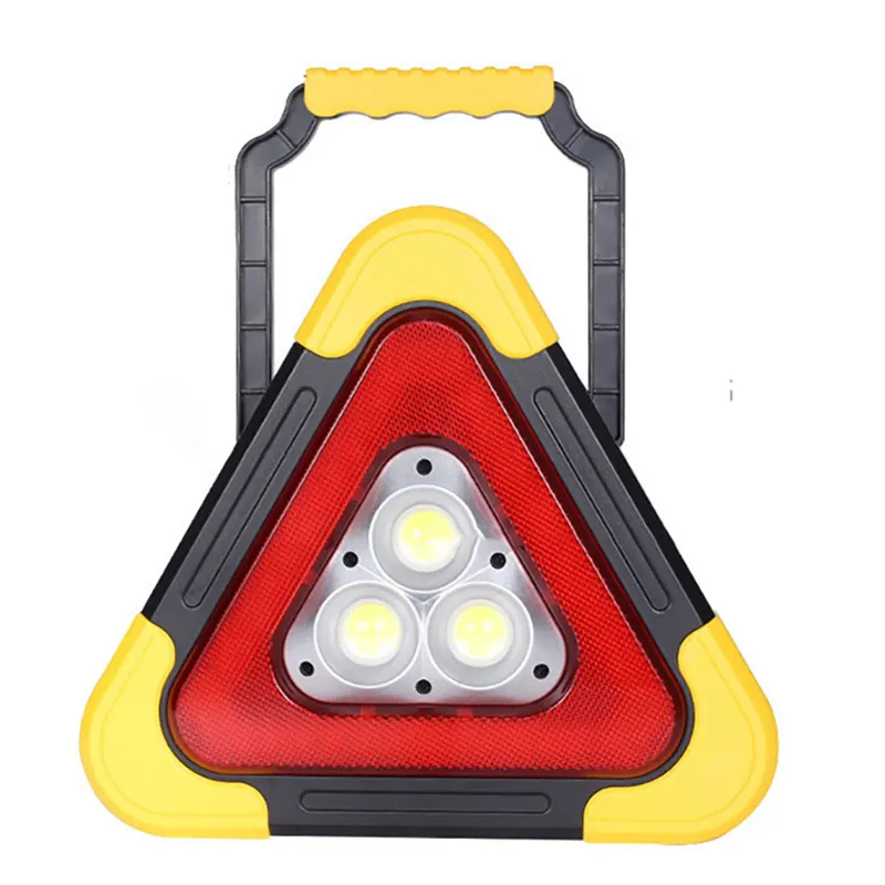 Tripod warning light LED multi-function car emergency light solar charging car triangle safety warning sign