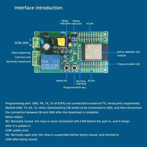 ESP32 Single Relay Development Board AC90-250V ESP32 Development Board E/A-Port UART-Programm Download Port 4M Byte Flash - Product Image 4