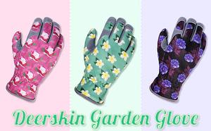 热卖关特斯Jardineria De Jardin花卉花园女性园艺手套鹿皮皮革麂皮庭院玫瑰修剪