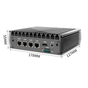 J4125 N5105 Processor Mini PC Fanless Soft Router with LAN HD VGA Dual Port Industrial <strong>Computer</strong> &amp; Accessories Firewall <strong>Device</strong>