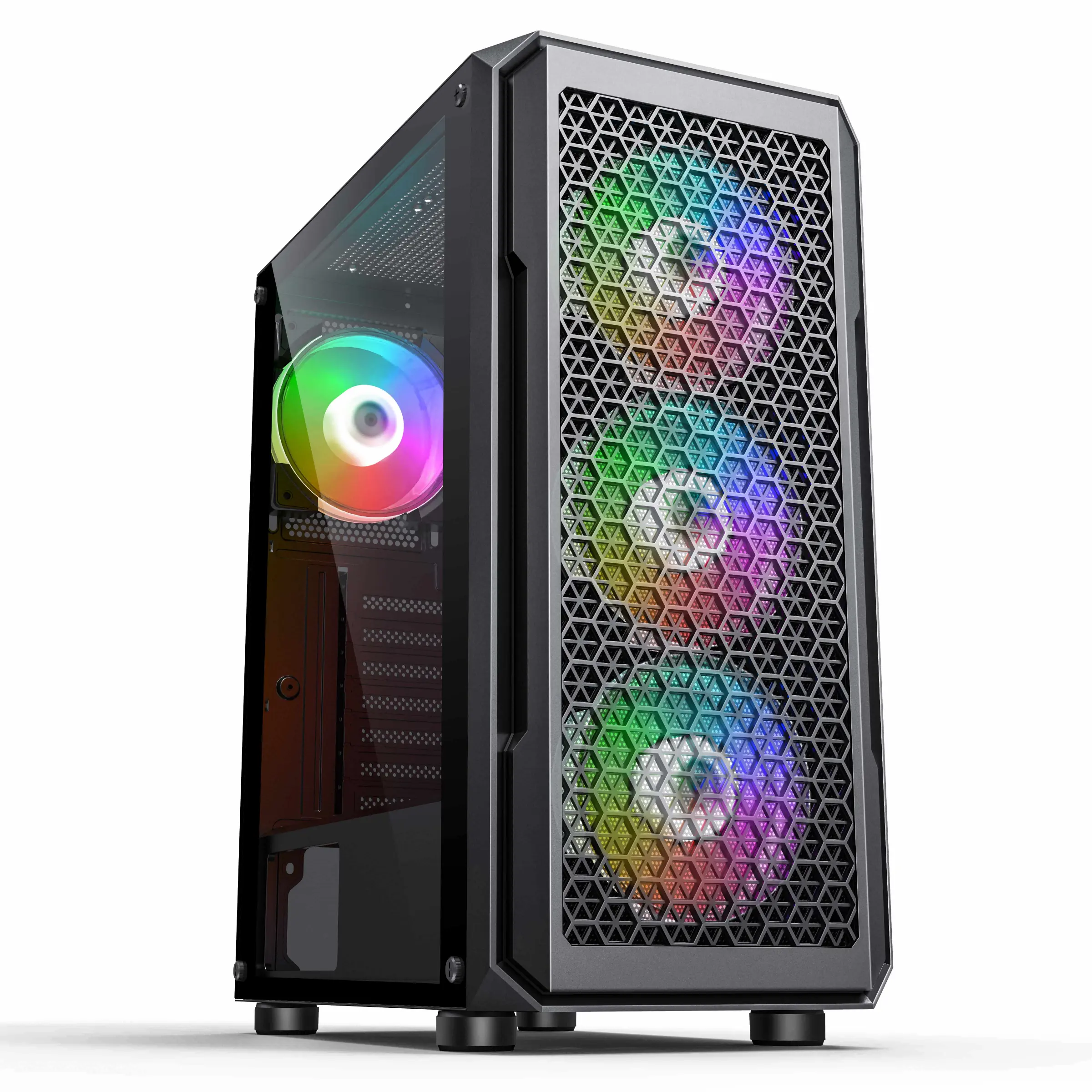 SAMA Tempered Glass ATX Máy Tính Trường Hợp Mid Tower Máy Tính Chơi Game Vỏ USB3.0 Pc Tủ