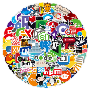108Pcs <strong>Programming</strong> App <strong>Software</strong> Data Stickers for <strong>Computer</strong> Notebook Luggage Laptop Waterproof Sticker - Product Image 3