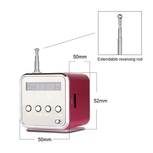 便携式扬声器，带调频迷你多功能收音机USB笔记本扬声器，用于电视电话支持标清/tf卡Mp3音乐播放器 - Product Image 3