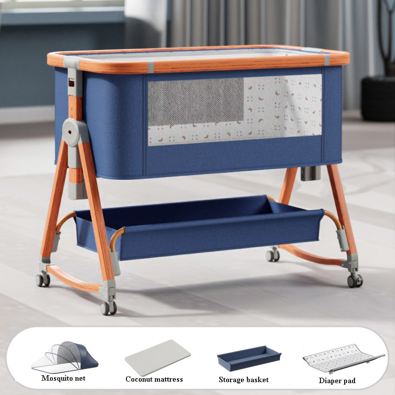 Blue with Wooden Grain Aluminum Frame
