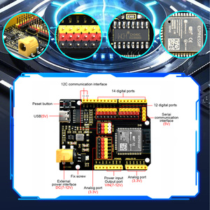Keyestudio Kit di programma di programmazione conveniente con 20 + sensori attuatori IOT Kit di apprendimento di ingegneria elettronica per ESP-32
