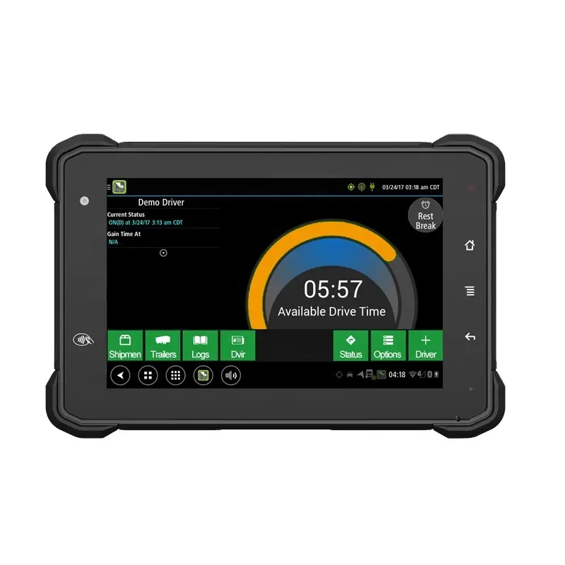 Tablet IP67 robusto 800 nits Tablet Android montato su auto con Tablet GPS NFC per la gestione dei veicoli