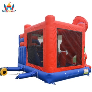 ماريو قابل للنفخ منزل نطاط مع زحليقة كومبو هزلية ترتد القفز القلعة حر مخصص شعار ألعاب الأطفال لمدة 5 سنوات سهلة الإعداد - Product Image 4