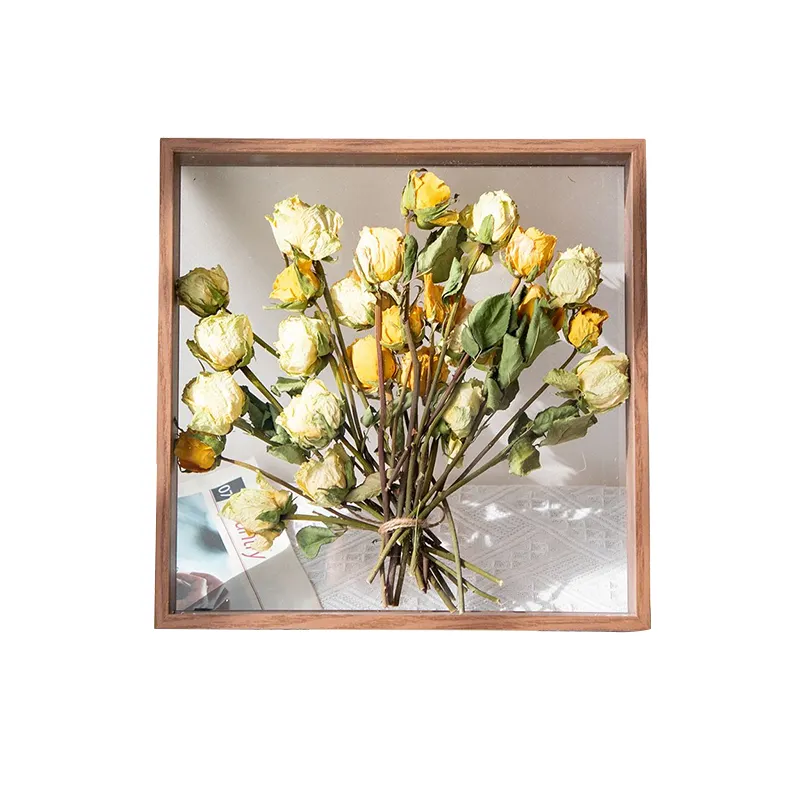 Transparente Sammler Spielzeug getrocknete Blume Display Acryl Wandbild Wohnkultur 3D Schatten Box Rahmen