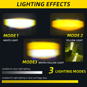 SENLO son X1 artı 50W LED araba far çift renkli Mini sürüş spot sis lambası projektör motosiklet aydınlatma sistemleri için - Product Image 5