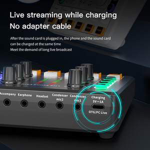 Tarjeta de sonido m8, interfaz de audio, grabación de estudio de música, actualizado, V8, mezclador de podcasting profesional - Product Image 4