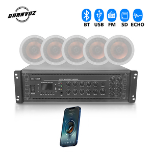 8 Zone Digital 1000W 3U Amplificador de potencia Sistema de megafonía 4-16 Ohm Echo 3-Line 3 Entrada de micrófono para sistema de megafonía - Product Image 5