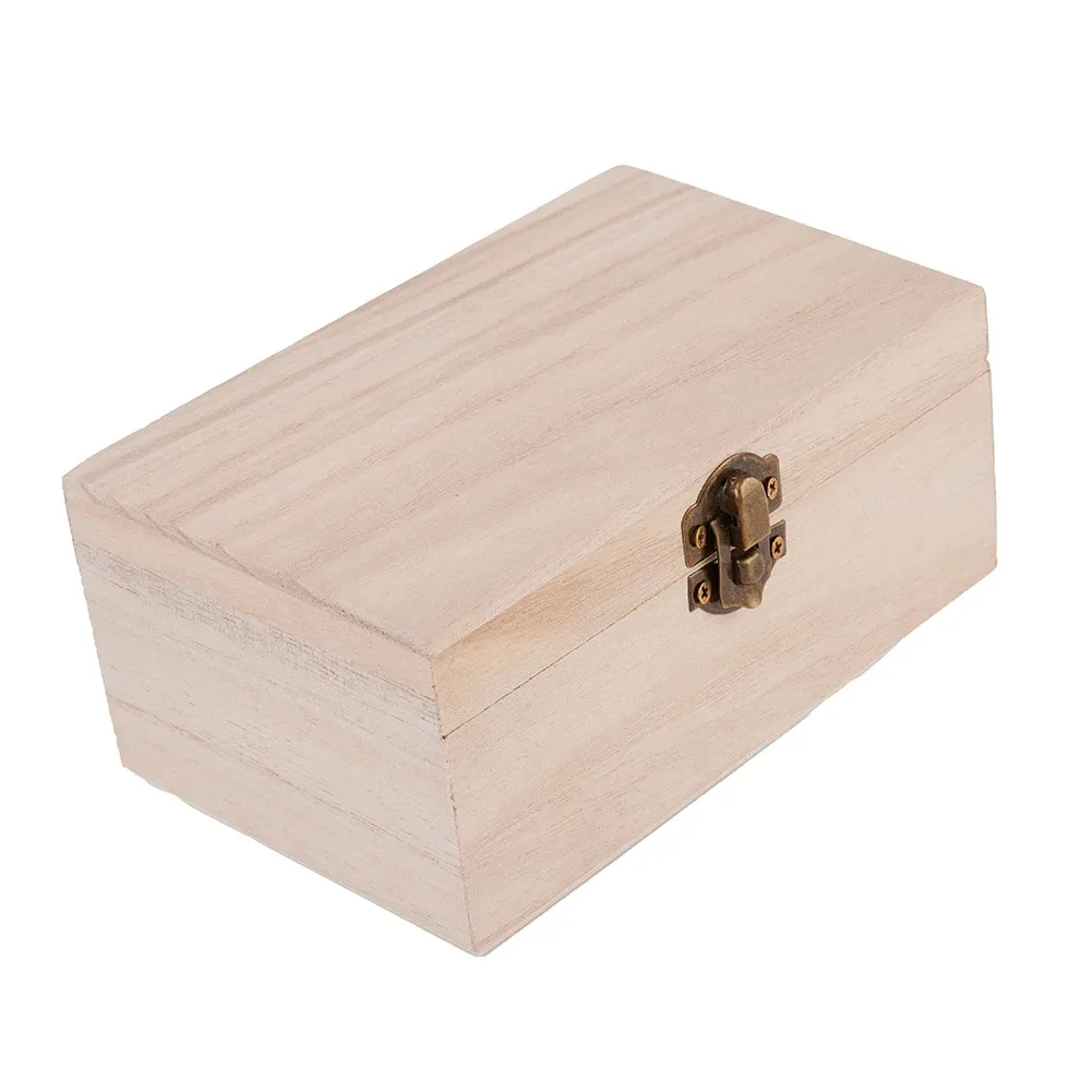 Caja de madera de tamaño personalizado al por mayor, caja de almacenamiento con hebilla de cinturón de madera maciza de diferentes formas, caja de regalo de madera para joyería