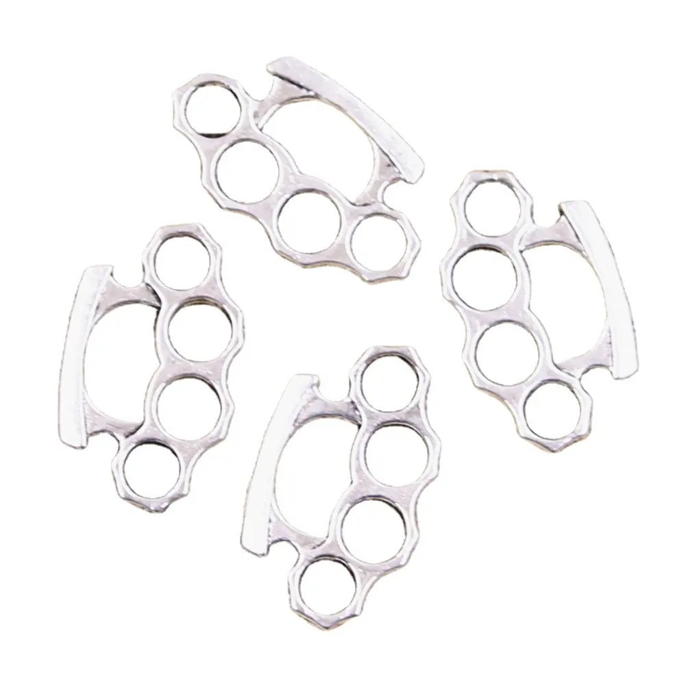 In lega di zinco argento antico bronzo Charms ciondolo AI punch Knuckle duster per monili che fanno 24x14MM