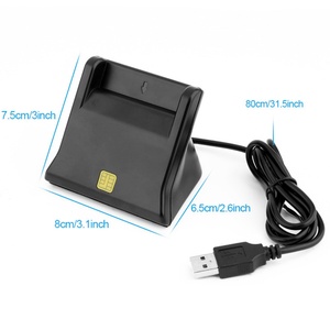 เครื่องอ่านสมาร์ทการ์ดยูเอสบีสำหรับบัตรธนาคาร ic/id dnie ATM CAC EMV TF SD ช่องเสียบซิมการ์ด Cloner สำหรับ Windows 7 8 10 Linux - Product Image 4
