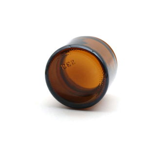 Toptan 2 oz amber kahverengi cam düz taraflı yuvarlak kavanoz 53-400 metal kapak - Product Image 5