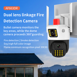 Detección de humo de fuego Detección humana inteligente Alarma de luz de sonido Sistema DE SEGURIDAD inalámbrico para el hogar 2K Pan Tilt Cámara de seguridad para exteriores - Product Image 2
