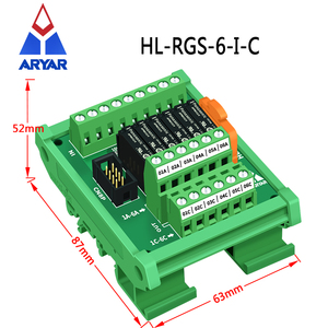 6 canales Montaje en riel DIN Original APAN3105 APAN3112 APAN3124 Módulo de relé Entrada DC 5V 12V 24V 2017 5A Módulo de relé PLC - Product Image 2