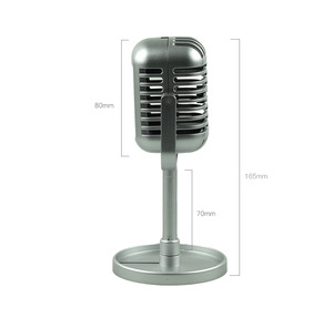 Modelo de micrófono de estilo clásico vintage, accesorios de simulación, micrófono vocal dinámico para decoración del hogar - Product Image 6