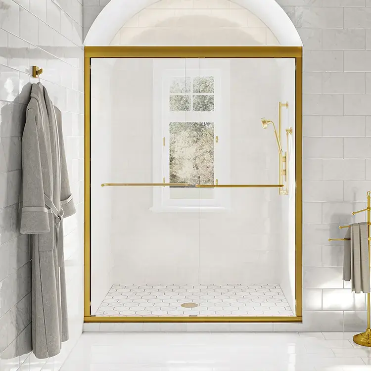 DDP serviço emoldurado duplo deslizante chuveiro vidro porta banheiro vidro partição hotel chuveiro moderno banheiro chuveiro quartos