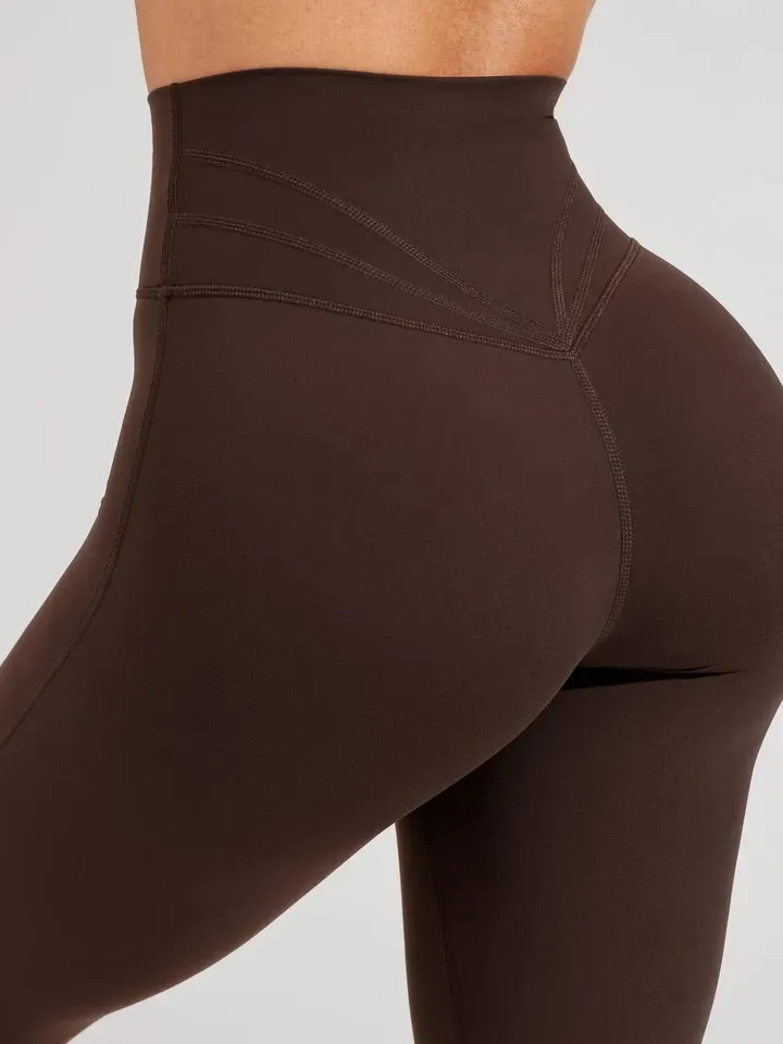 Kunden spezifische Butt Lifting Yoga Hosen Solid Color Gym Fitness Frauen Yoga High Waist Sports Ausgestellte Leggings