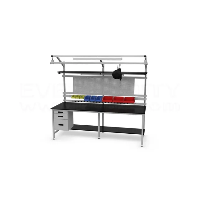 Bancada móveis de laboratório flexível, química física, aço, trabalho com armário, laboratório pequeno, mesa esd laboratório, mesa para workshop