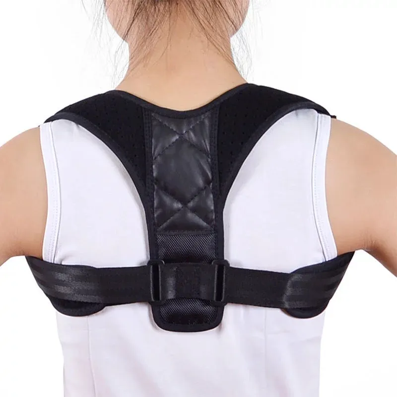Corretor de postura da coluna ajustável, clavícula, espinha, costas, ombro, lombar, cinta suporte, correção de postura m1076