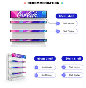 Qunmao Ultra Wide Bar Regal Rand Bildschirm Stretched Lcd Display Smart Shelf Supermarkt Werbung mit Cms Software oder Android - Product Image 5