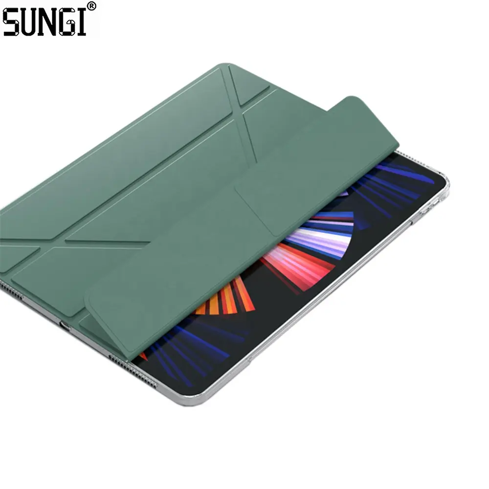 Casing Pelindung Tablet Lembut TPU Bangun Tidur Otomatis Smart Cover Magnetik untuk iPad 10.2 Inci 10.5 Inci