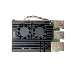 ДСП Raspberry Pi 5 Алюминиевый корпус двойной вентилятор металлический корпус для Rpi 5 Pi5 Nhanced двухвентиляторная система охлаждения - Product Image 4