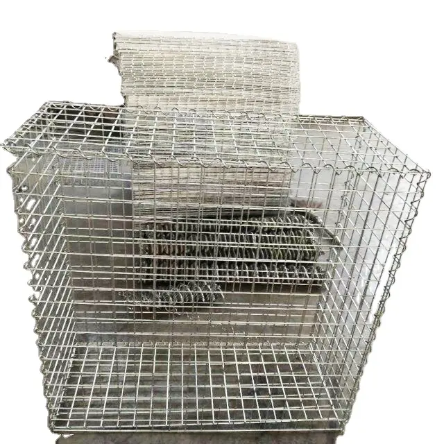2x1x1 scatola di gabbione saldata zincata 4mm muro di sostegno in rete metallica di ferro znale/200x100x50 cesto di gabbione paesaggio recinzione in gabbia di pietra
