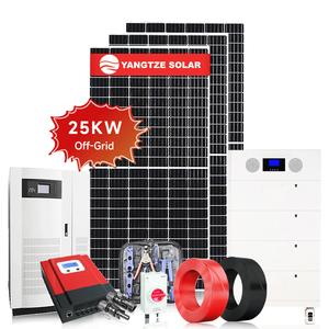 长江太阳能电池板系统25KW成套太阳能系统25KW并网太阳能发电系统 - Product Image 1