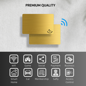 มัลติฟังก์ชัน NFC GOLD บัตรเชิญพีวีซีการ์ดอินเตอร์เฟซการสื่อสาร RFID แบบปรับขนาดได้ดิจิตอลสำหรับบัตรรีวิวโรงแรม - Product Image 5