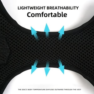 带定制标志的中小型大狗背带柔软舒适反光夹层网宠物用 - Product Image 4