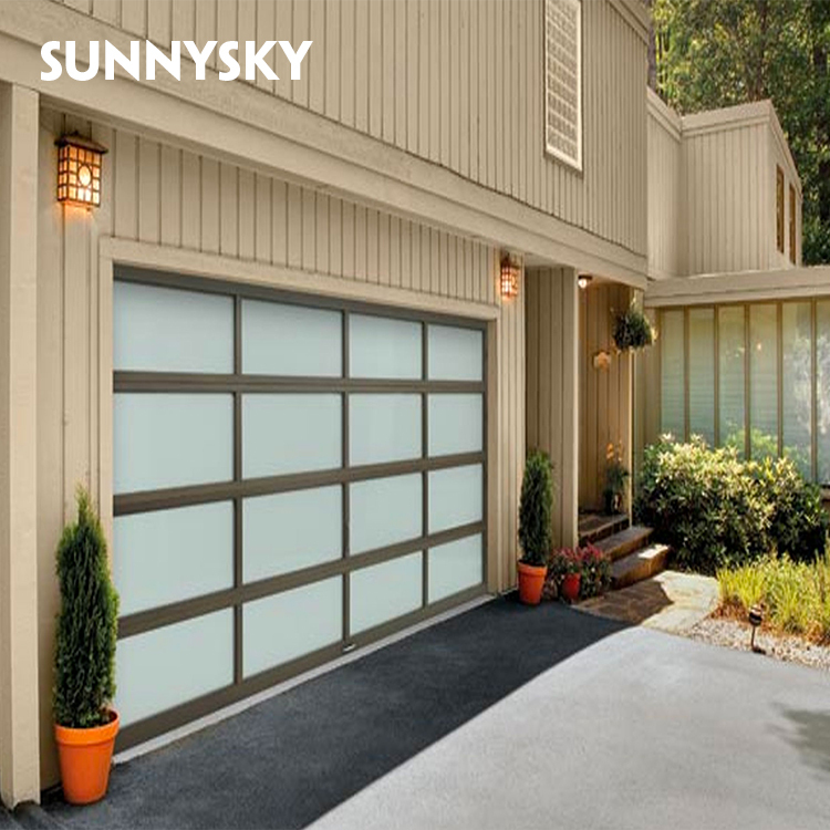 New style modern frosted glass garage door for japan uk