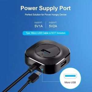 Мульти USB концентратор 3,0 USB 3 док-станция USB разветвитель 4 порта расширитель мини 2,0 хаб адаптер с интерфейс питания High Speed для портативных ПК