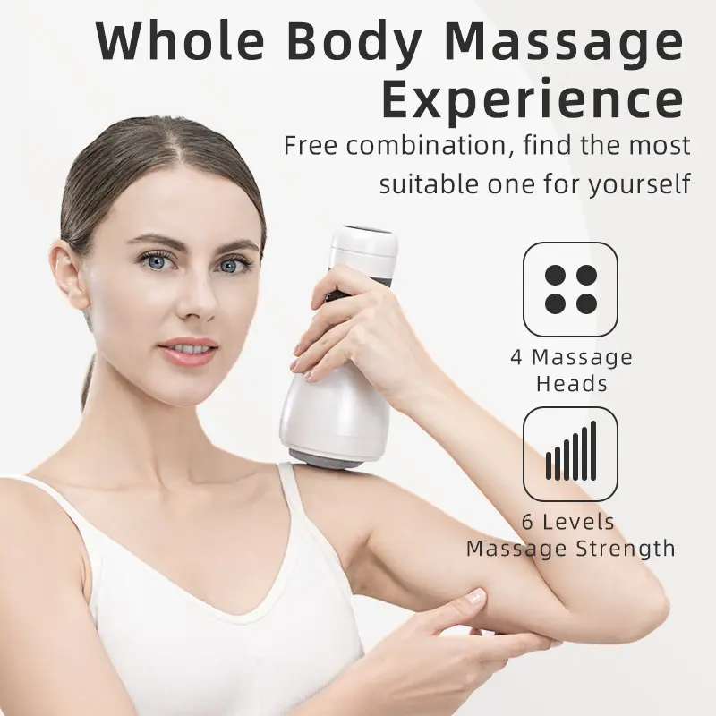 Điện tử chống Cellulite giảm béo Massager kép xoay rung điều trị cầm tay cơ thể massager với 6 tốc độ