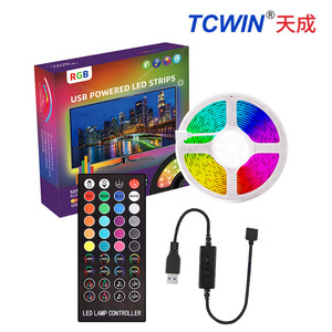 Metre başına Tcwin Led ışık şerit kiti RGB 1 metre 30led 5V USB IR 40 tuşları lüks Luxury 80 IP65 SMD 5050 Ws2801 uzaktan kumanda projesi led pro max app kontrolü - Product Image 2