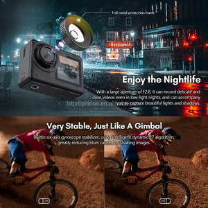 SJCAM SJ10专业4K60FPS运动相机双屏液晶154 DVR 30m防水8X变焦运动摄像机10m遥控库存 - Product Image 4