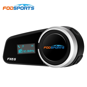 Fodsports FX6s casco de motocicleta intercomunicador Bluetooth casco auriculares impermeable BT Interphone sistema de intercomunicación para deportes - Product Image 1