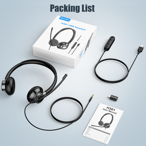 Hot Selling for New Bee H361 Recording Stereo Wired Headphones with <strong>Control</strong> Mic <strong>USB</strong> Headset for Call Center PC <strong>Computer</strong> &amp; Laptop - Product Image 6