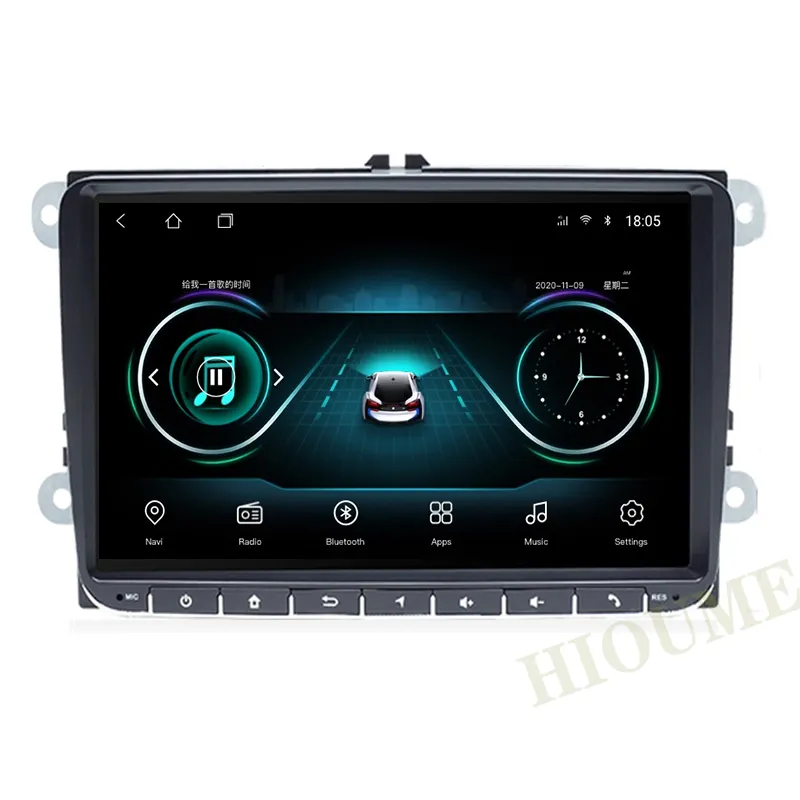 2Din Android 11 Car Radio GPS With Carplay for Volkswagen/Skoda/Seat/Passat b7/Golf 5/Touran/Passa/EOS/POLO/MK5