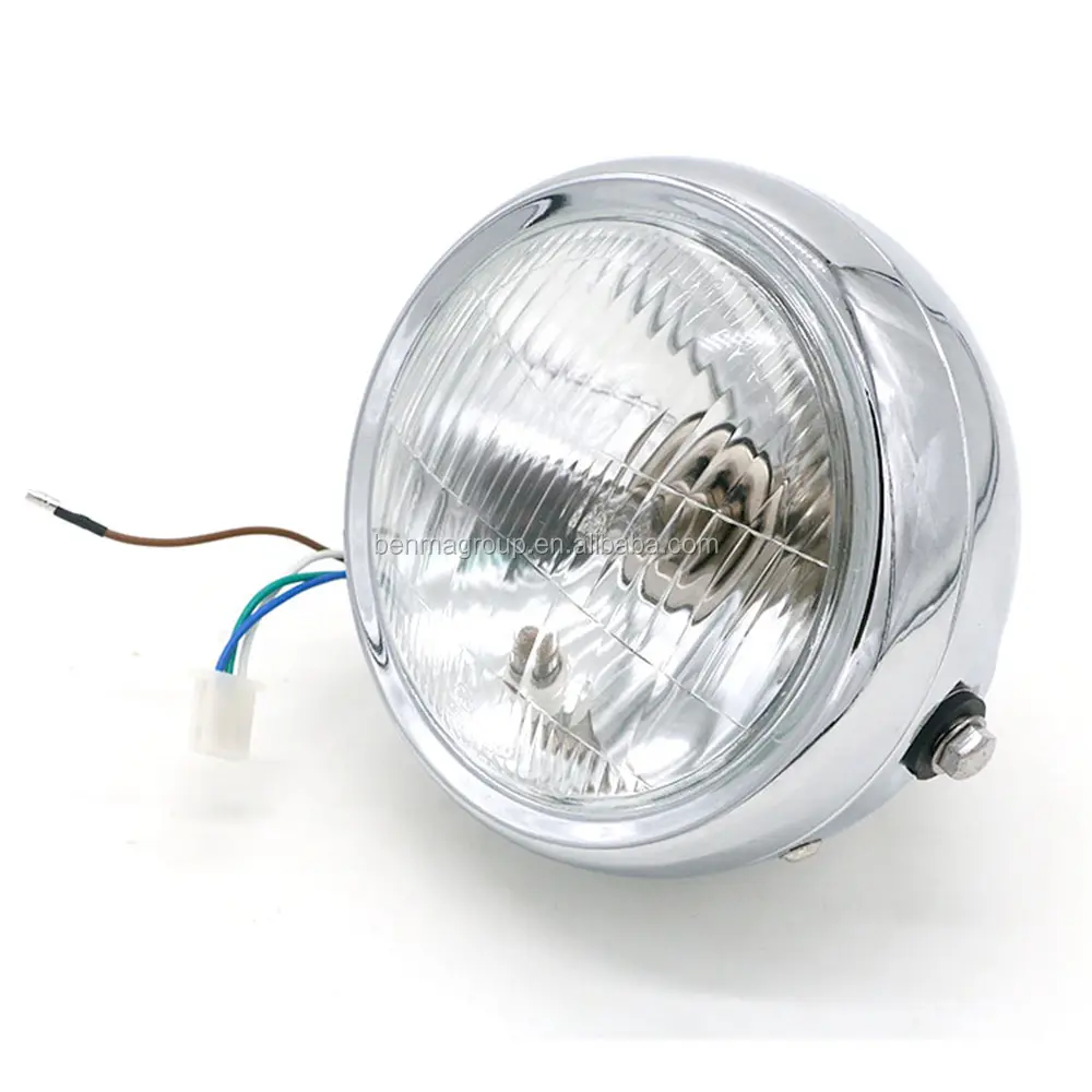 Top Quality GN125 CG150 Modificar 12V Motocicleta Frente Cabeça Lâmpada Redonda 5,75 "Farol