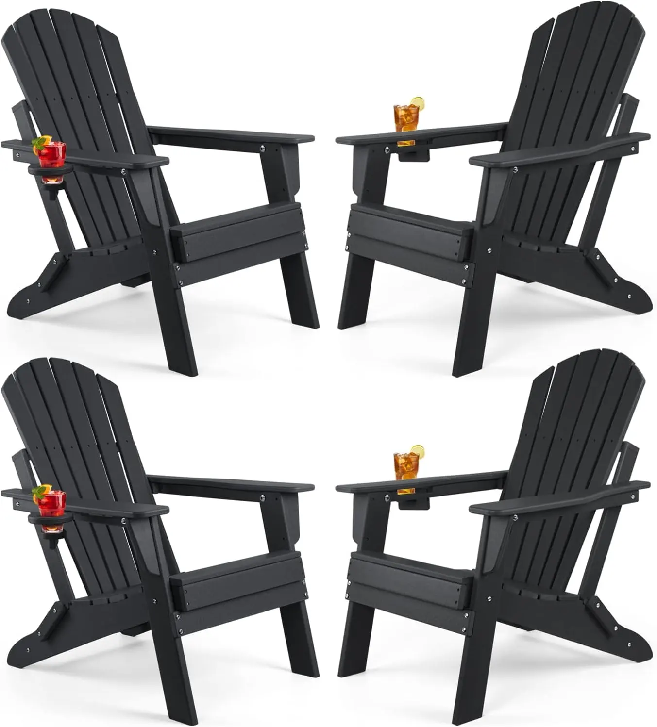 उच्च गुणवत्ता वाले वाटरप्रूफ आंगन गार्डन चेयर प्लास्टिक एडिरोंडैक कुर्सियां फोल्डिंग फर्नीचर