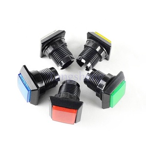 Arcade Game Console Accessory 32 * 32mm Small square <strong>Buttons</strong> <strong>with</strong> <strong>LED</strong> and <strong>Micro</strong>-<strong>switch</strong> Self Resetting <strong>Push</strong> <strong>Buttons</strong> Switching - Product Image 1