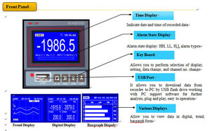 Registrador de datos digital KH200, 16 canales, gráfico de presión sin papel, Registrador de temperatura, humedad, vibración, controlador de temperatura - Product Image 5