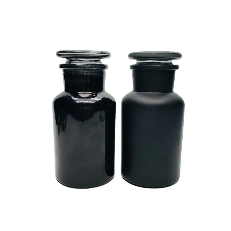 Preto vela jar boticário garrafa de decoração para casa de vidro 250ml